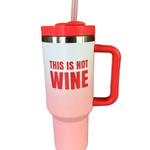 Drinkbeker 1200 ml oranje 'NOT WINE'