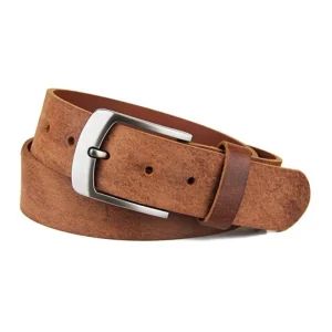 Jeans Riem Buffelleer Cognac
