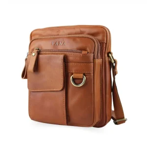 Herentas Veel Vakken – Leren Schoudertas