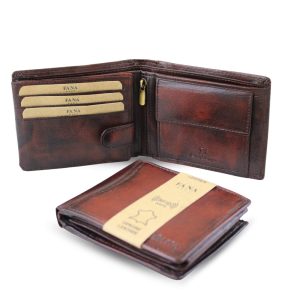 Heren Portemonnee Bruin – Echt Leer – RFID
