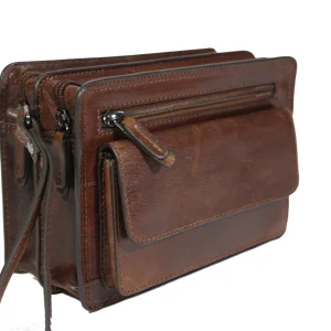 Polstas Dubbelvaks Leer met Smartphone vak