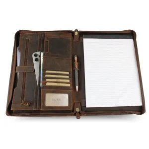 Conferentiemap met Rits – Leren Schrijfmap