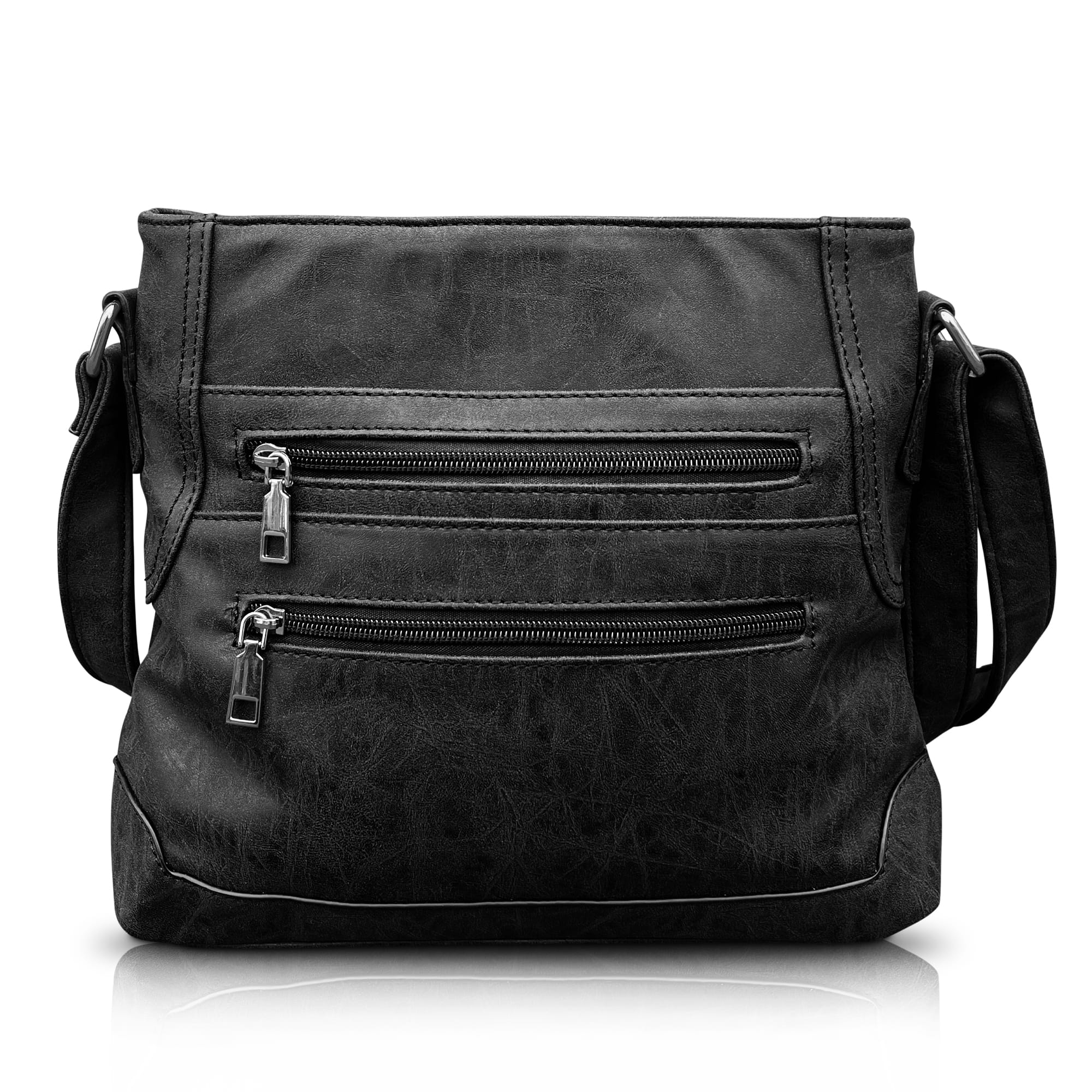 THL Design - Dames schoudertas - Plat Model - Tussenmaat - Veel Vakken - Bruin - Afbeelding 7