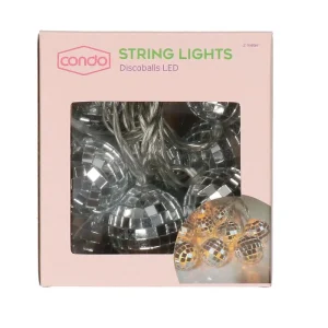 Discobal lichtsnoer grijs 10 lichten 2m
