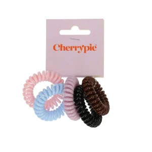 Haarelastieken spiraal basic meerkleurig 5 stuks