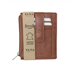 Kleine portemonnee – Leren Pasjeshouder, Muntgeld & Briefgeld