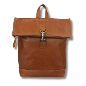 Cognac Leren Rugzak met Tabletvak – Renee | Just Lioné