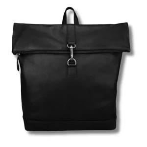 Zwarte Leren Laptoprugzak 15.6 inch – Robin | Just Lioné