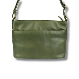 Olijfgroene Leren Schoudertas - Liza | Just Lioné