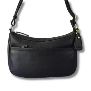 Zwarte Leren Schoudertas – Nina | Just Lioné