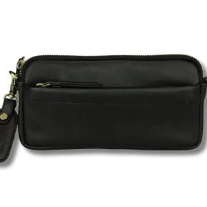 Zwart Leren Telefoontasje – Molly | Just Lioné