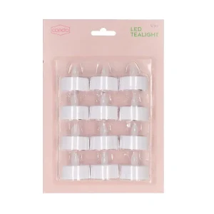 LED theelichten met batterij 12 st